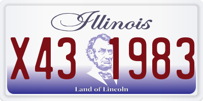 IL license plate X431983