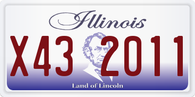 IL license plate X432011