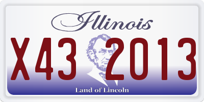 IL license plate X432013
