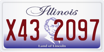IL license plate X432097