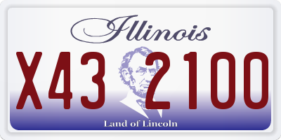 IL license plate X432100
