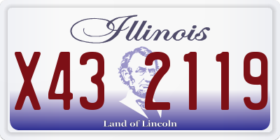 IL license plate X432119