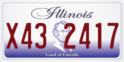 IL license plate X432417