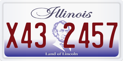 IL license plate X432457