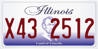 IL license plate X432512