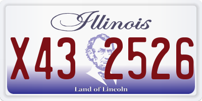 IL license plate X432526