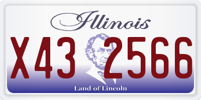IL license plate X432566