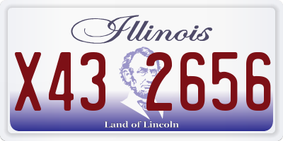 IL license plate X432656