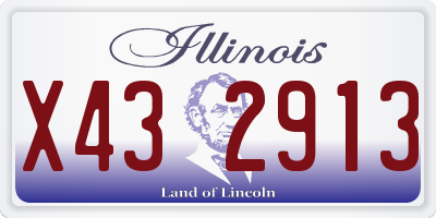 IL license plate X432913