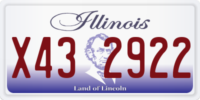 IL license plate X432922