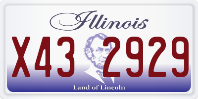 IL license plate X432929