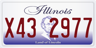 IL license plate X432977
