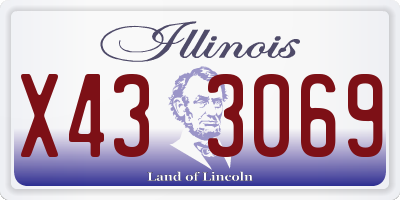 IL license plate X433069