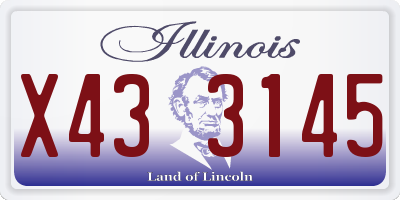 IL license plate X433145