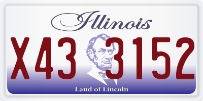 IL license plate X433152