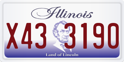 IL license plate X433190