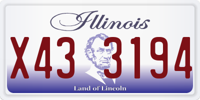 IL license plate X433194