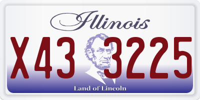 IL license plate X433225