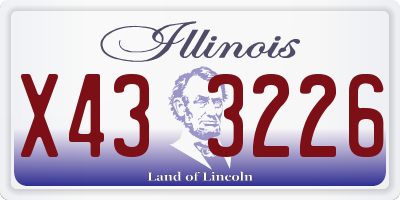 IL license plate X433226