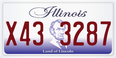 IL license plate X433287