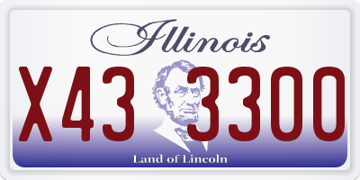 IL license plate X433300