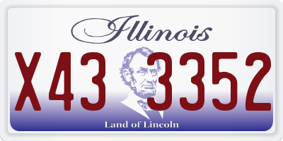 IL license plate X433352