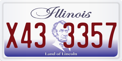 IL license plate X433357