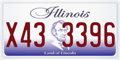 IL license plate X433396