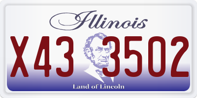 IL license plate X433502
