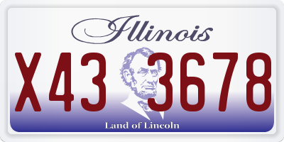 IL license plate X433678