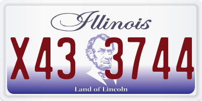IL license plate X433744