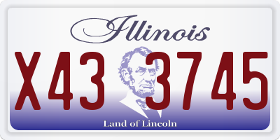 IL license plate X433745
