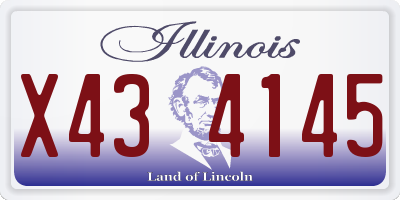 IL license plate X434145