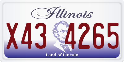 IL license plate X434265