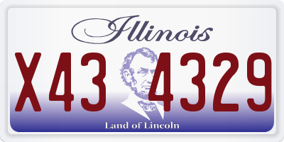 IL license plate X434329