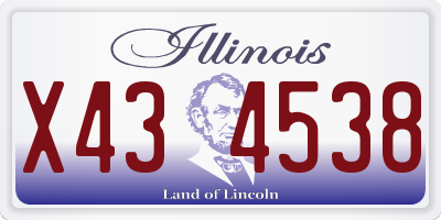 IL license plate X434538