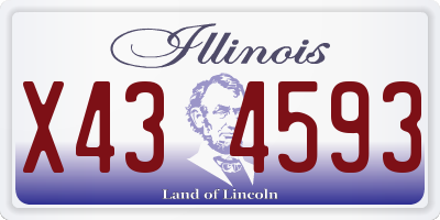 IL license plate X434593