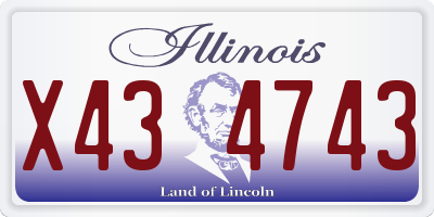 IL license plate X434743