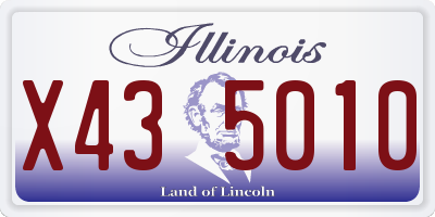IL license plate X435010