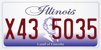 IL license plate X435035
