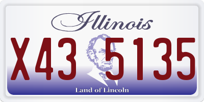 IL license plate X435135
