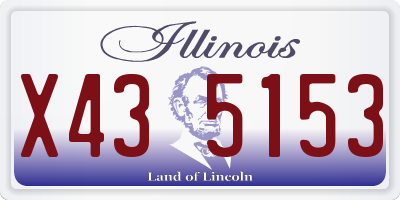 IL license plate X435153