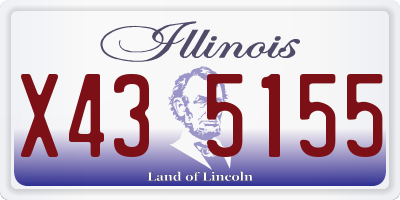 IL license plate X435155