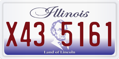 IL license plate X435161