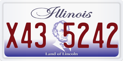 IL license plate X435242
