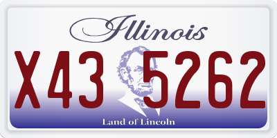 IL license plate X435262
