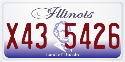 IL license plate X435426