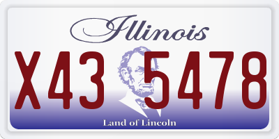 IL license plate X435478