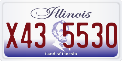 IL license plate X435530