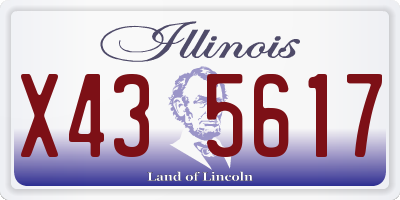 IL license plate X435617